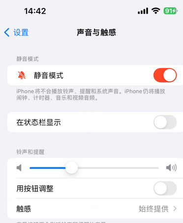 阳江苹果15Pro维修网点分享iPhone15Pro系列机型中隐藏静音图标 