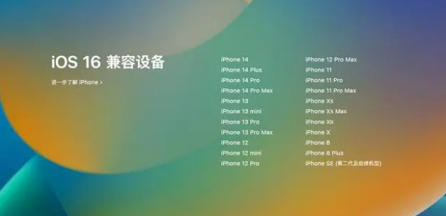 阳江苹果手机维修分享iOS16.1.1支持哪些设备 